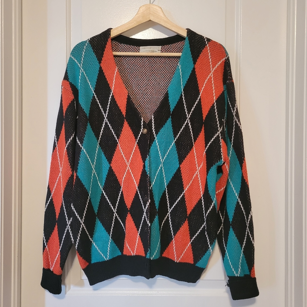 Patterned button up Sweater